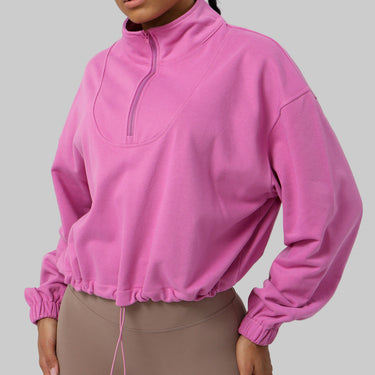Loose Long Sleeve Casual Sports Sweater Top Outdoor Running Cycling Training Zipper Coat Sweatshirt - Modestly Vogue